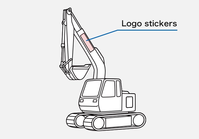 Excavator Logo stickers