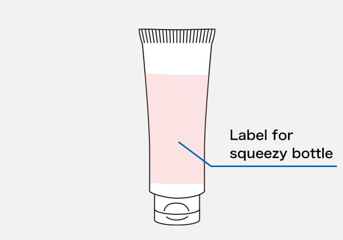 Tube Label for squeezy bottle