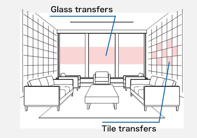 Inside Room Glass transfers,Tile transfers